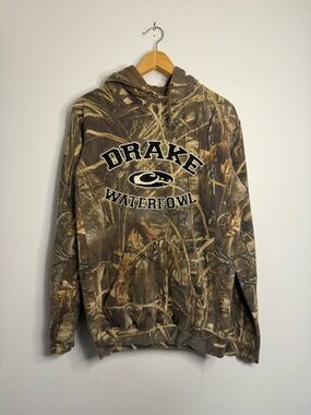 Drake Waterfowl Camo Hoodie Small